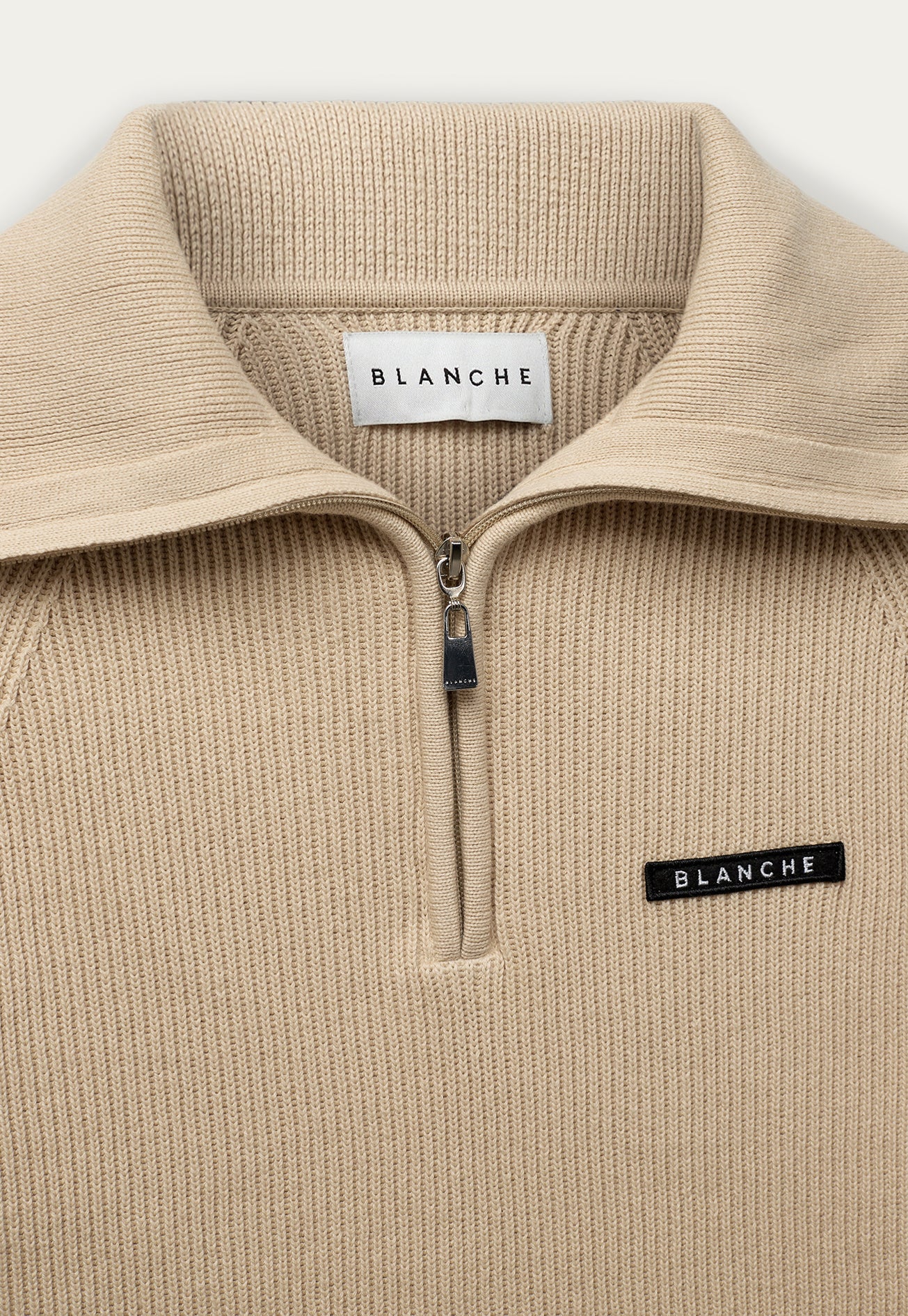 BLANCHE Copenhagen Carrick-BL Zip Jumper Knitwear 0907 Macadamia