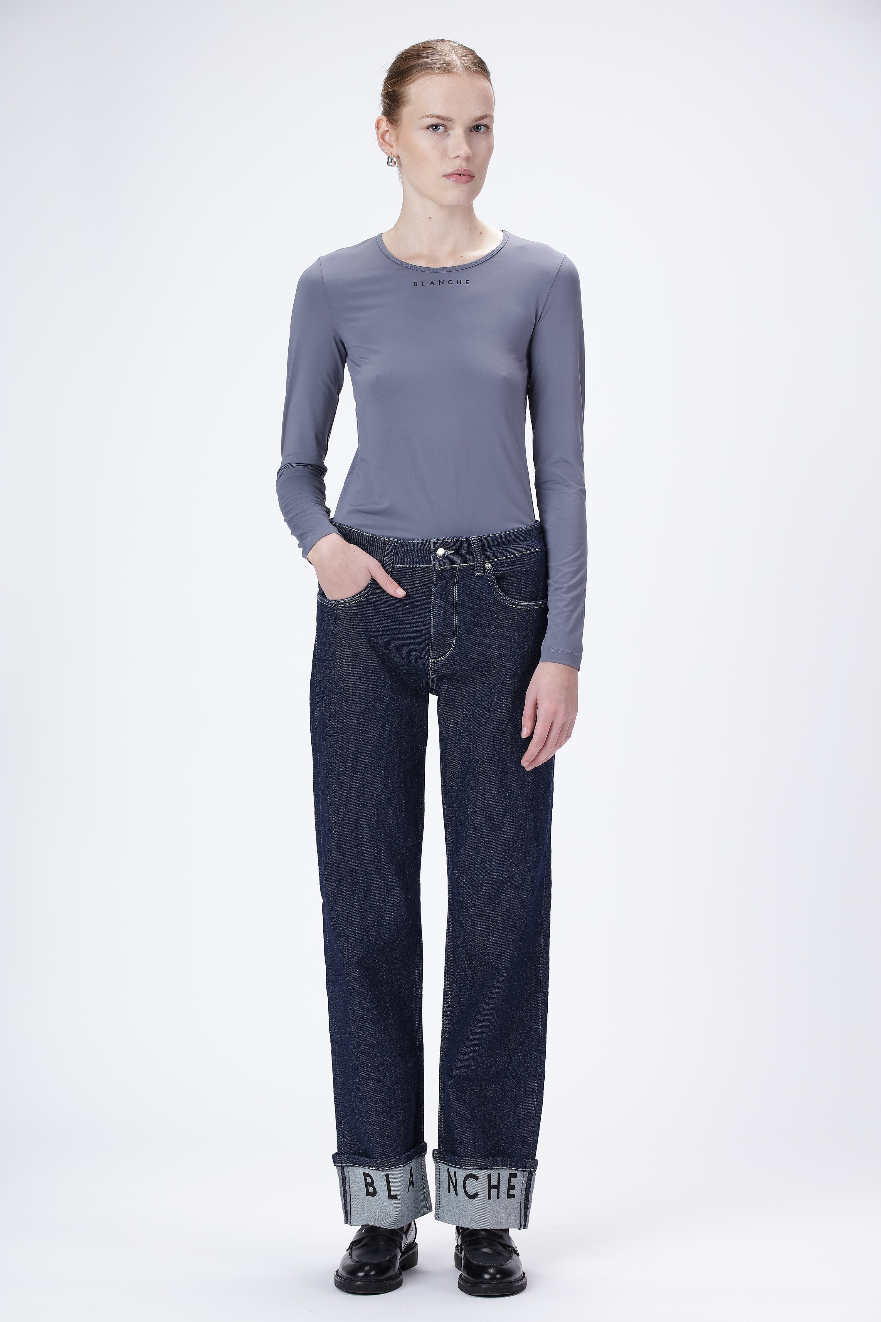 BLANCHE Copenhagen Comfy-BL ls T-shirts and Tops 3912 Grisaille