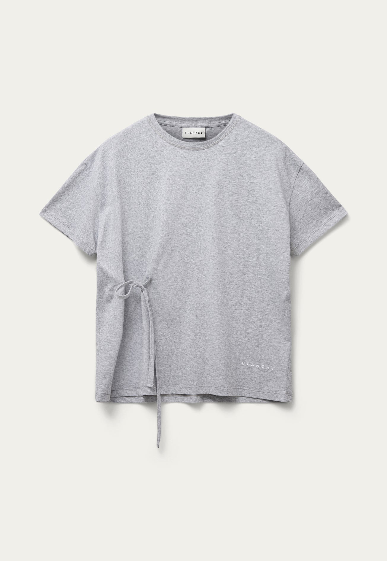 BLANCHE Copenhagen Main-BL Tee with Ties T-shirts and Tops 7721 Grey Melange