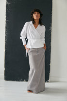 BLANCHE Copenhagen Pina-BL Wrap Blouse Shirts and Blouses 10 White