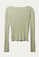 BLANCHE Copenhagen Seawool-BL X-Over Button Jumper Knitwear 0434 Green Banana